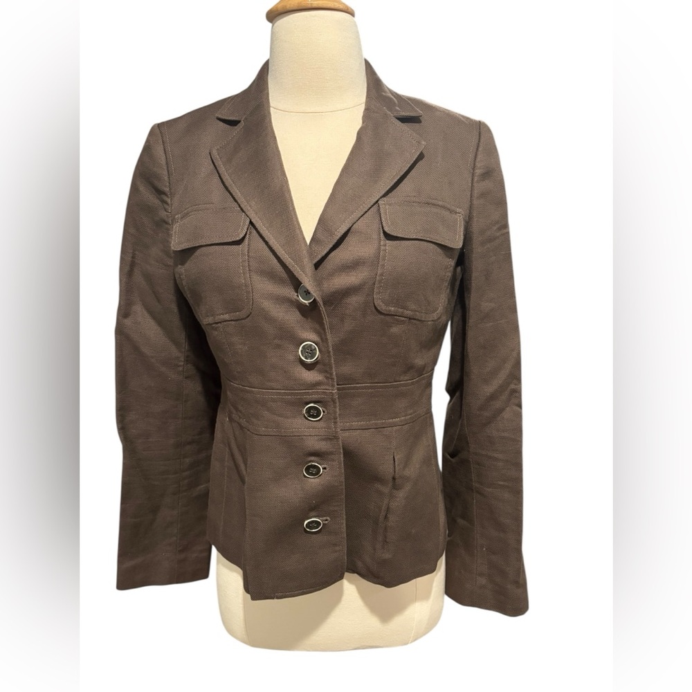 Banana Republic Women’s Brown Button-Up Blazer- size 4 - Picture 3 of 5